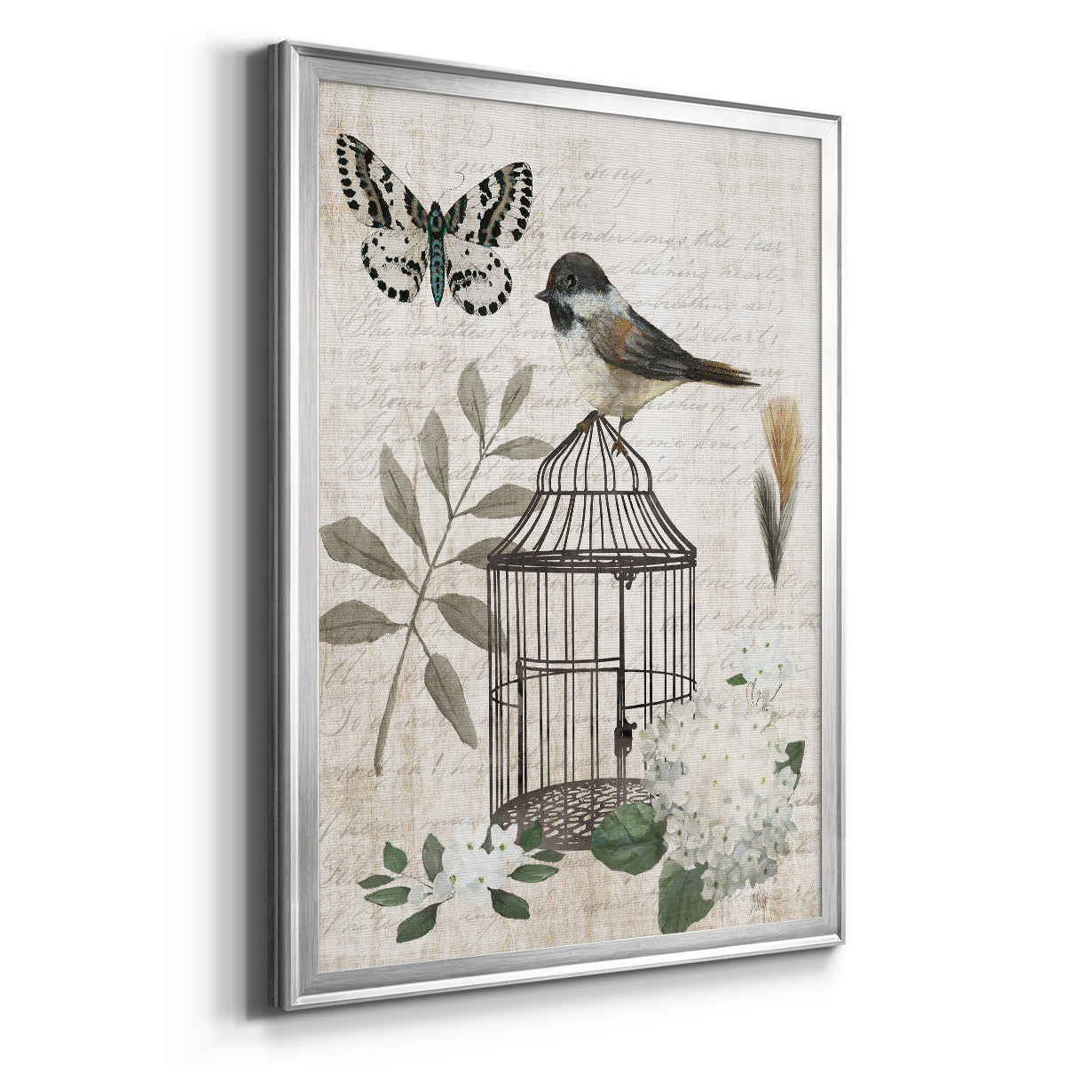 Vintage Menagerie II - Modern Framed Canvas Print