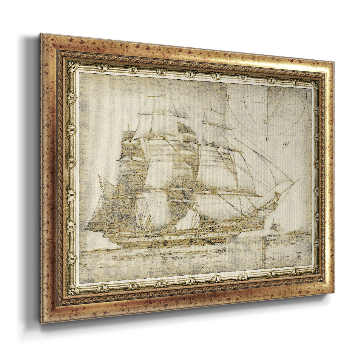 Ghost Ship I Premium Framed Canvas- Ready to Hang