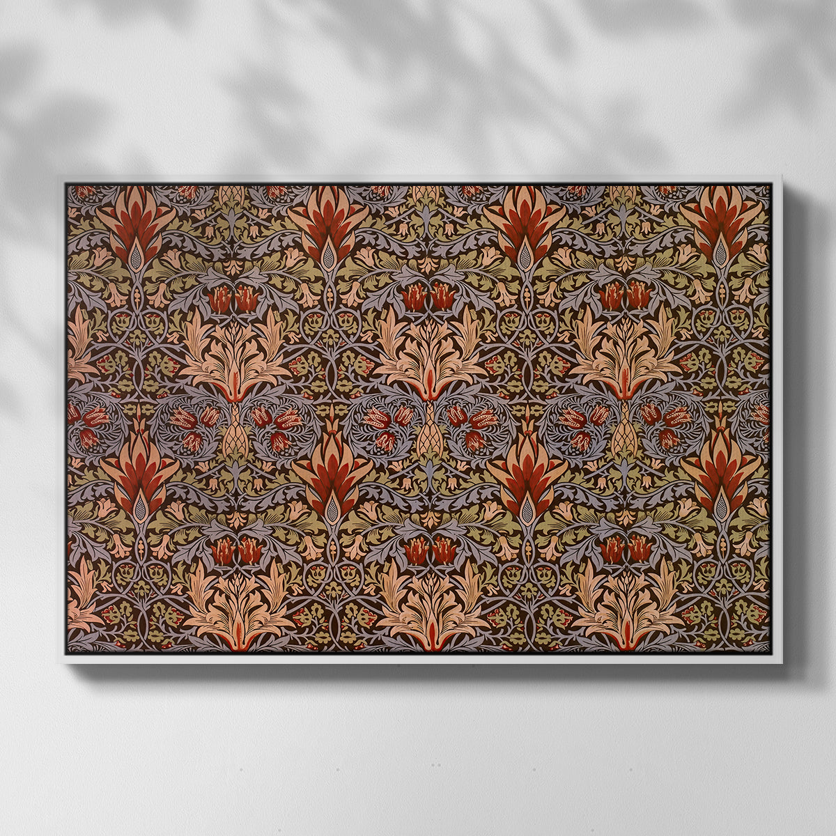 Snakeshead - Red/Cumin, c. 1876 - Floater Framed Canvas Print