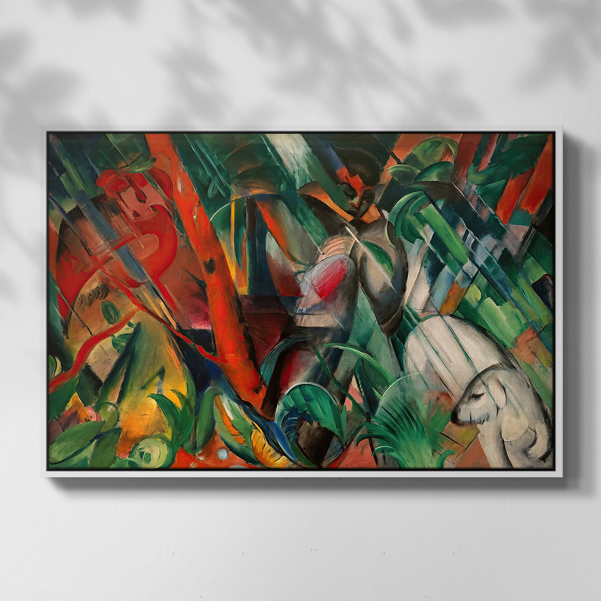 In the Rain, 1912 - Floater Framed Canvas Print