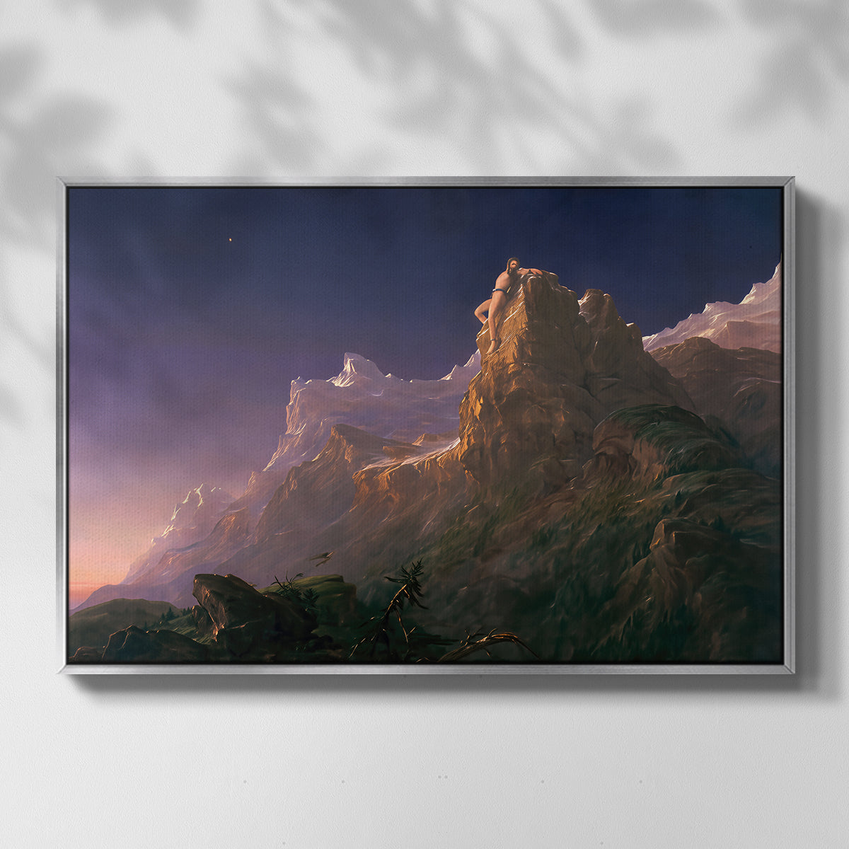 Prometheus Bound, 1847 - Floater Framed Canvas Print