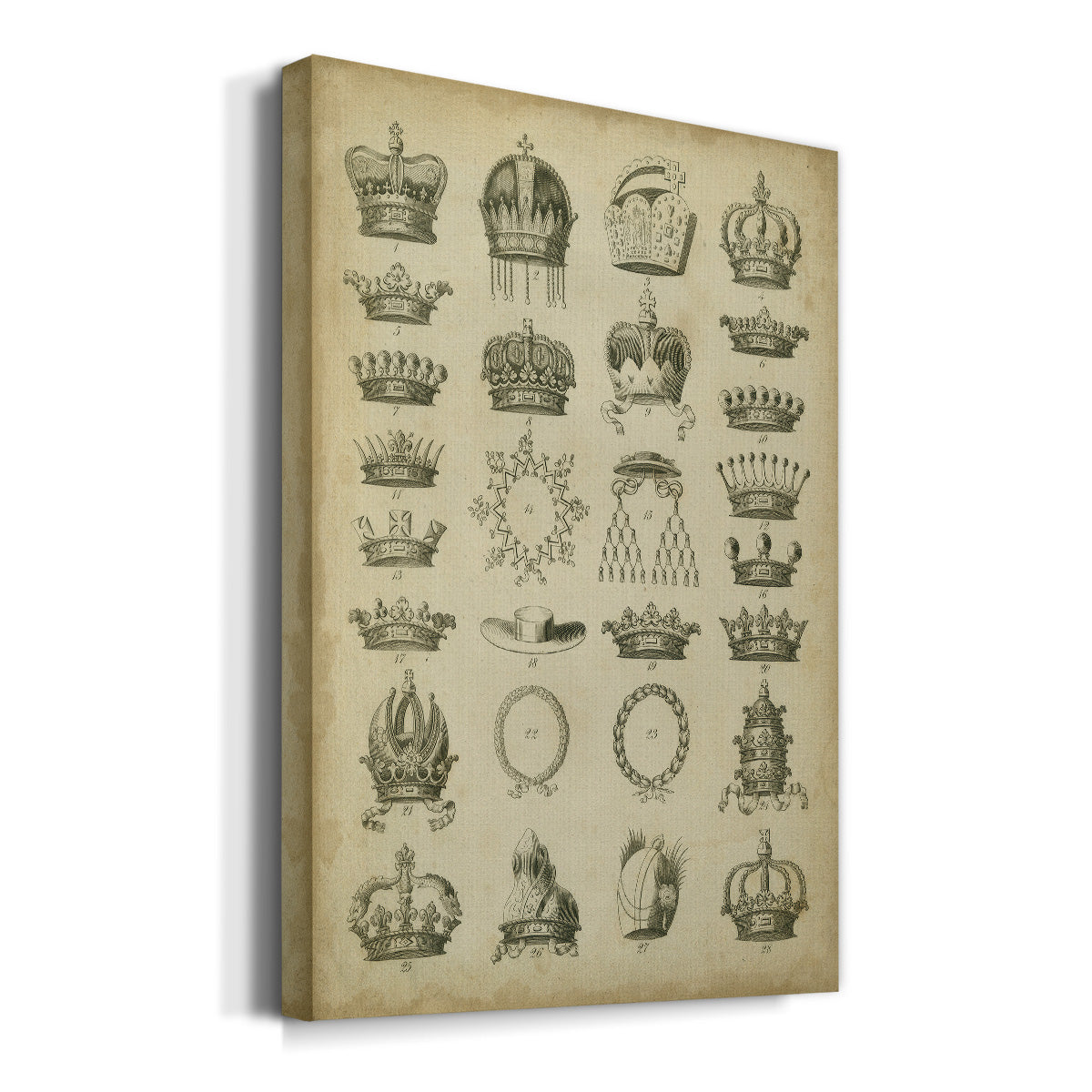 Heraldic Crowns & Coronets III Premium Gallery Wrapped Canvas - Ready to Hang