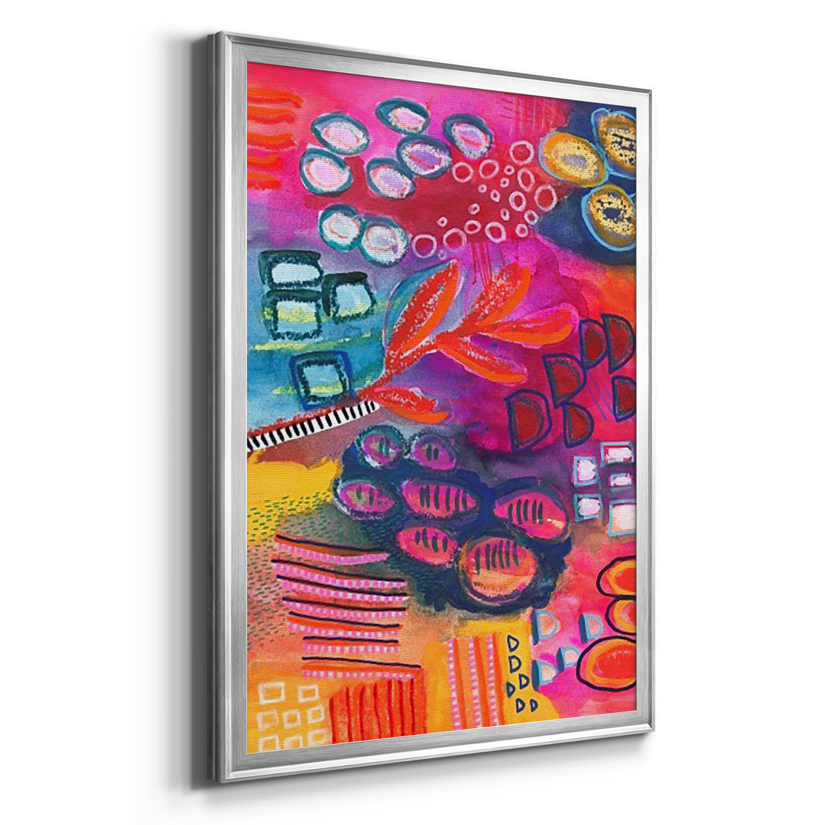 Vivaciously Changing I - Modern Framed Canvas Print