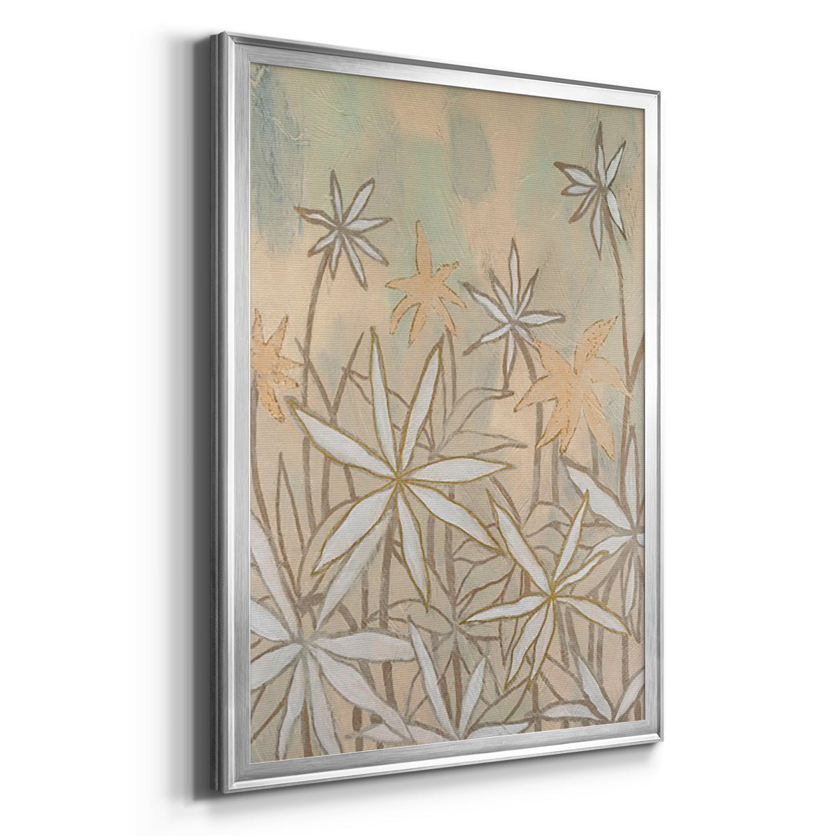 Embellished Starburst Bloom II - Modern Framed Canvas Print