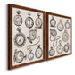 Pocket Watch Sketches I - Premium Framed Canvas 2 Piece Set - Ready to Hang