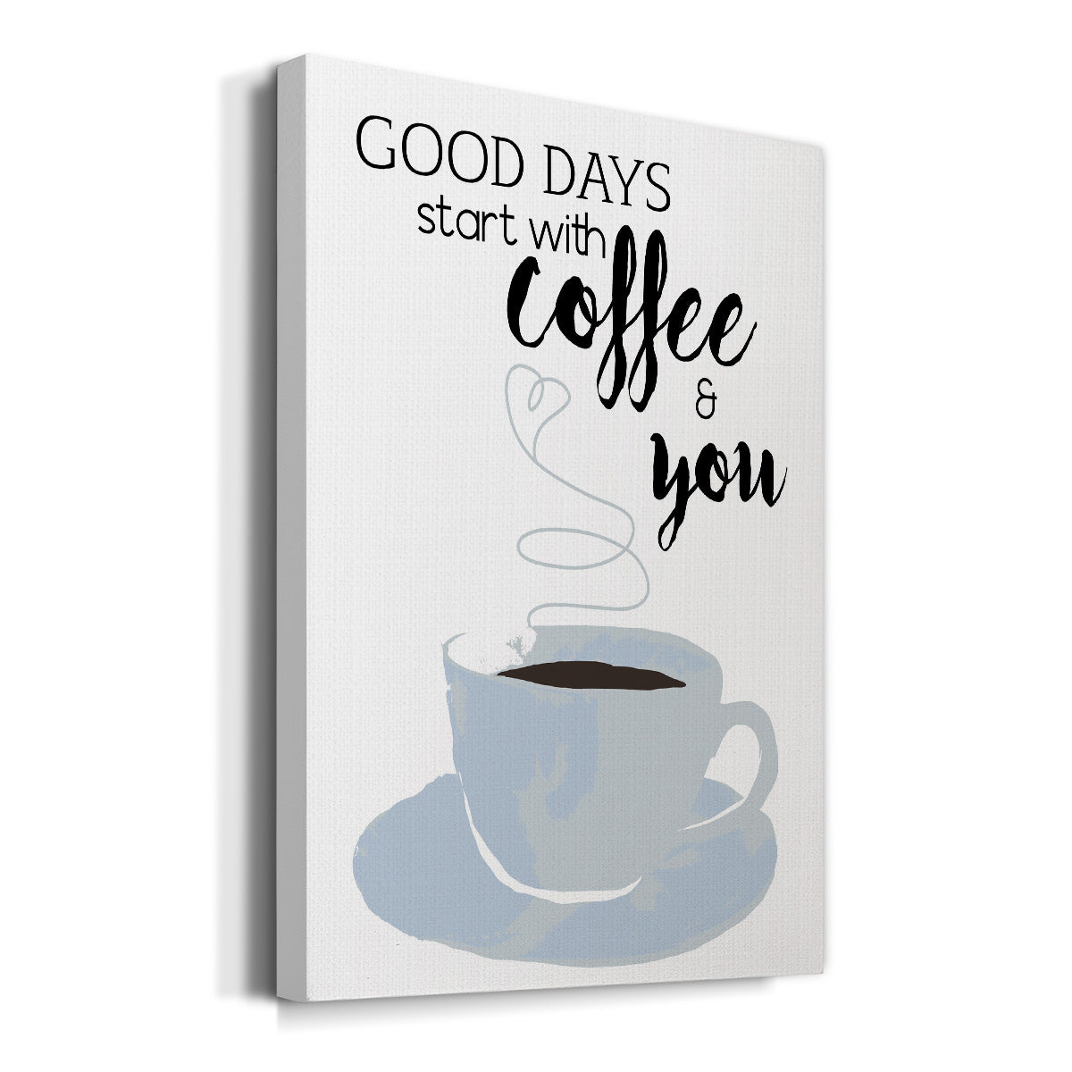 Start With Coffee & You - Canvas Art Print