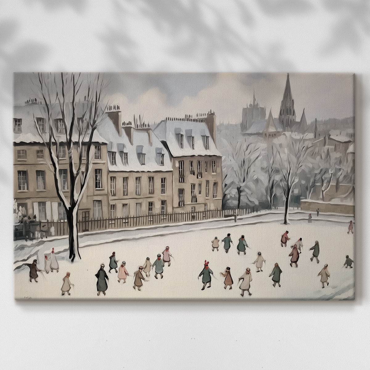 Pearled Holm and Ivy - Canvas Art Print