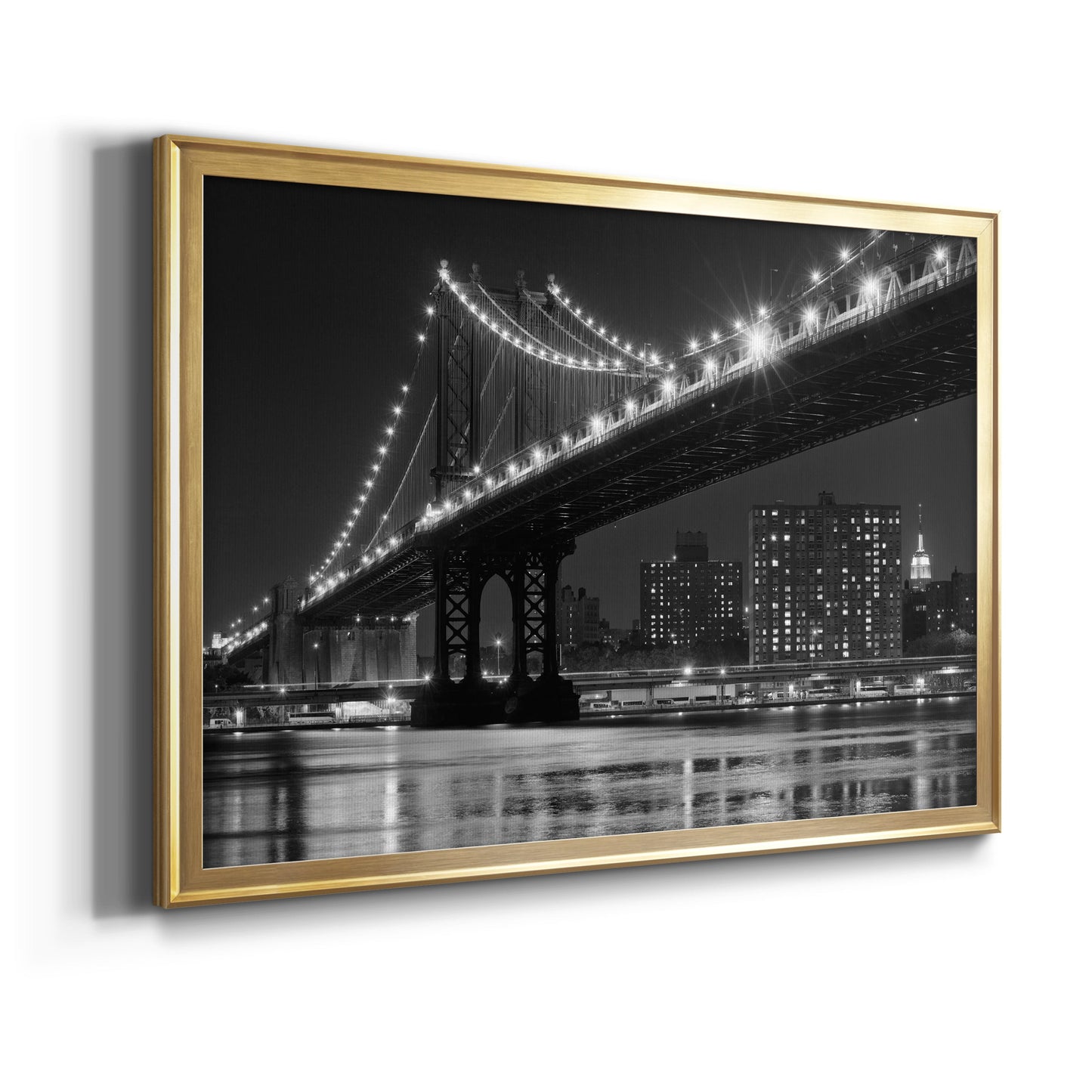 East River Lights Premium Classic Framed Canvas - Ready to Hang