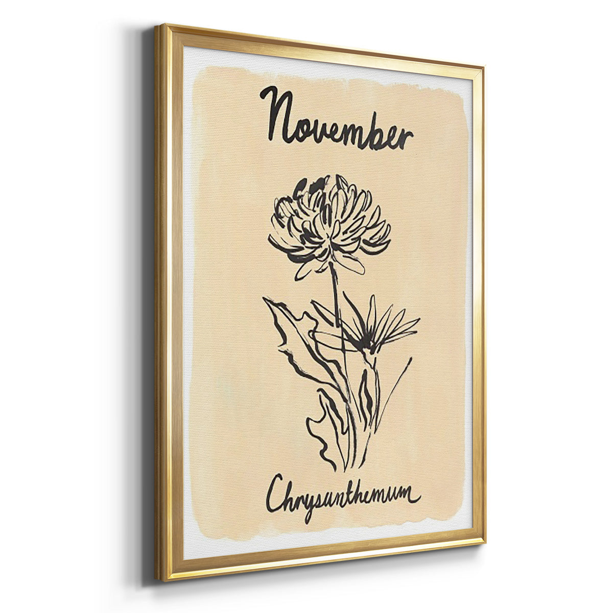 Birth Month XI - Modern Framed Canvas Print