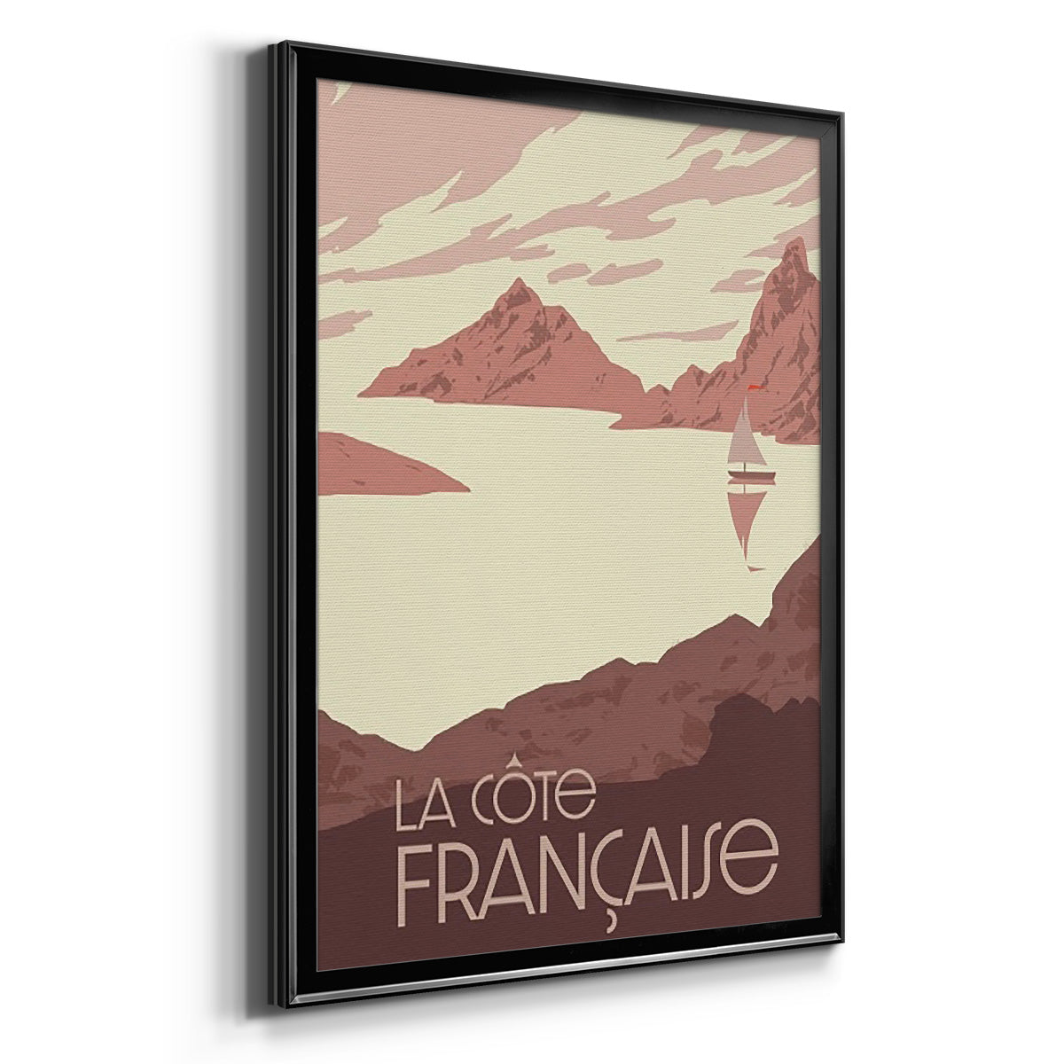 French Coast II - Modern Framed Canvas Print