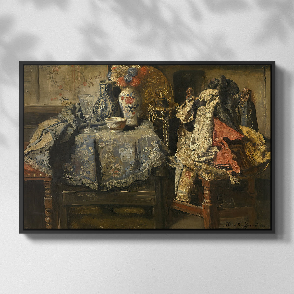 Still Life Requisites, 1885 - Floater Framed Canvas Print