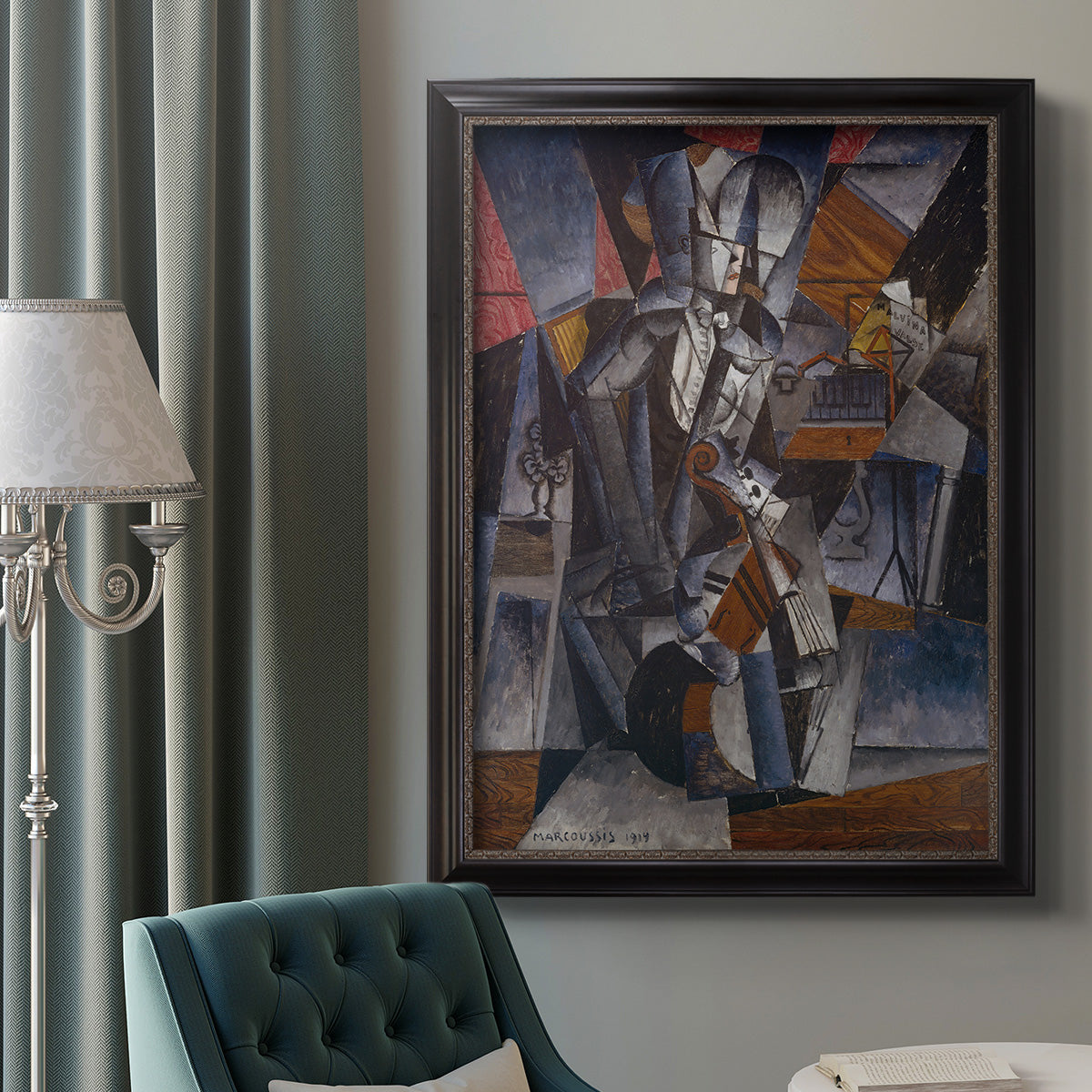 The Musician - Ornate Framed Canvas Print