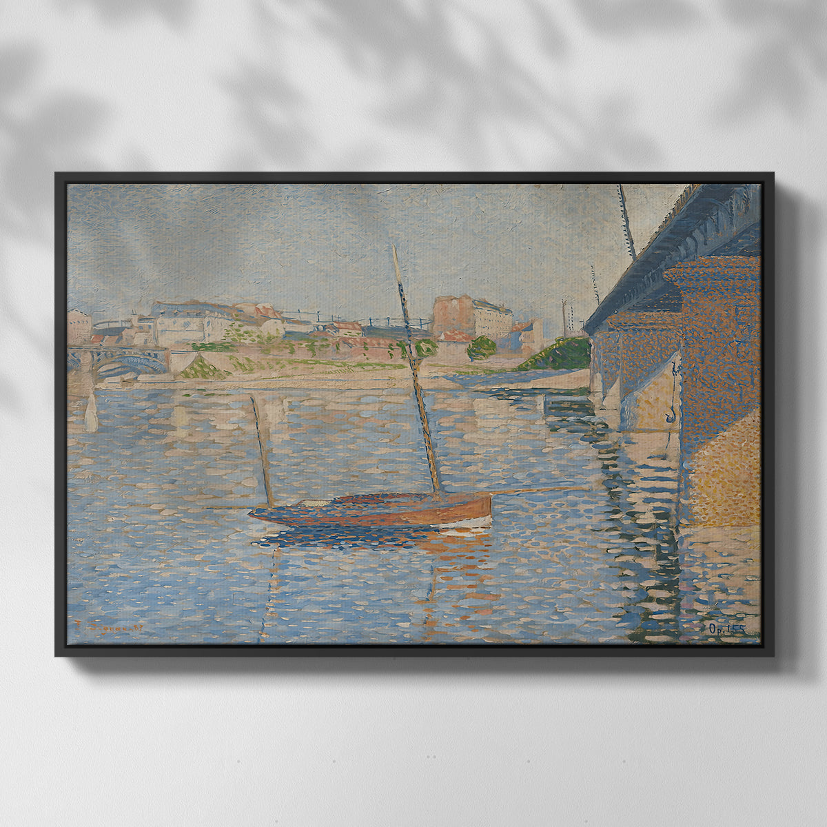 Le Clipper, Asnières, 1887 - Floater Framed Canvas Print