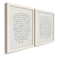 Letter to a Lover I - Premium Framed Canvas 2 Piece Set - Ready to Hang