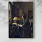 Canvas art print of a scholarly figure with instruments and soft illumination with a soft shadow on a white background.