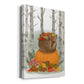 Fox Curled on Pumpkin Premium Gallery Wrapped Canvas - Ready to Hang