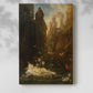 Canvas art print of a biblical composition with gentle tones and calm figures with a soft shadow on a white background.