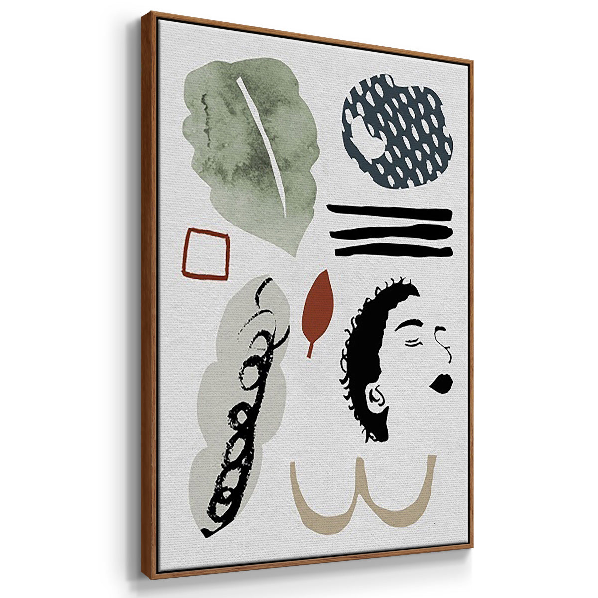 Collected Mindfulness I - Framed Premium Gallery Wrapped Canvas L Frame 3 Piece Set - Ready to Hang