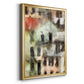 Stacked Houses II - Modern Framed Canvas Print