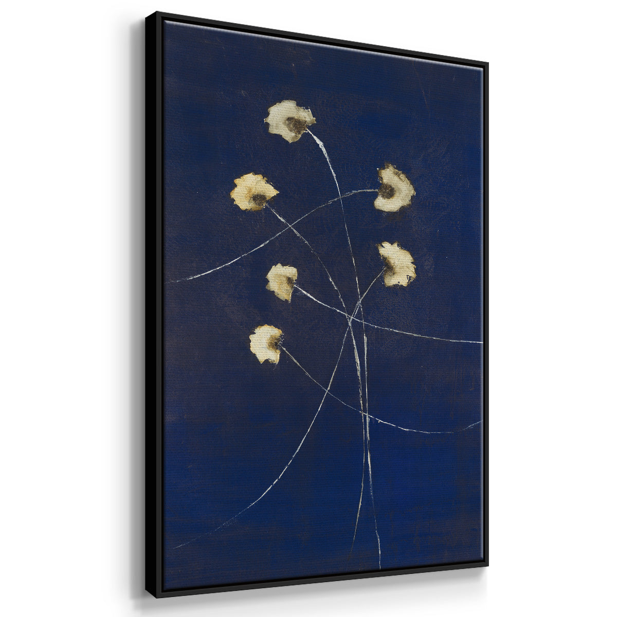 Indigo 2 - Framed Premium Gallery Wrapped Canvas L Frame - Ready to Hang