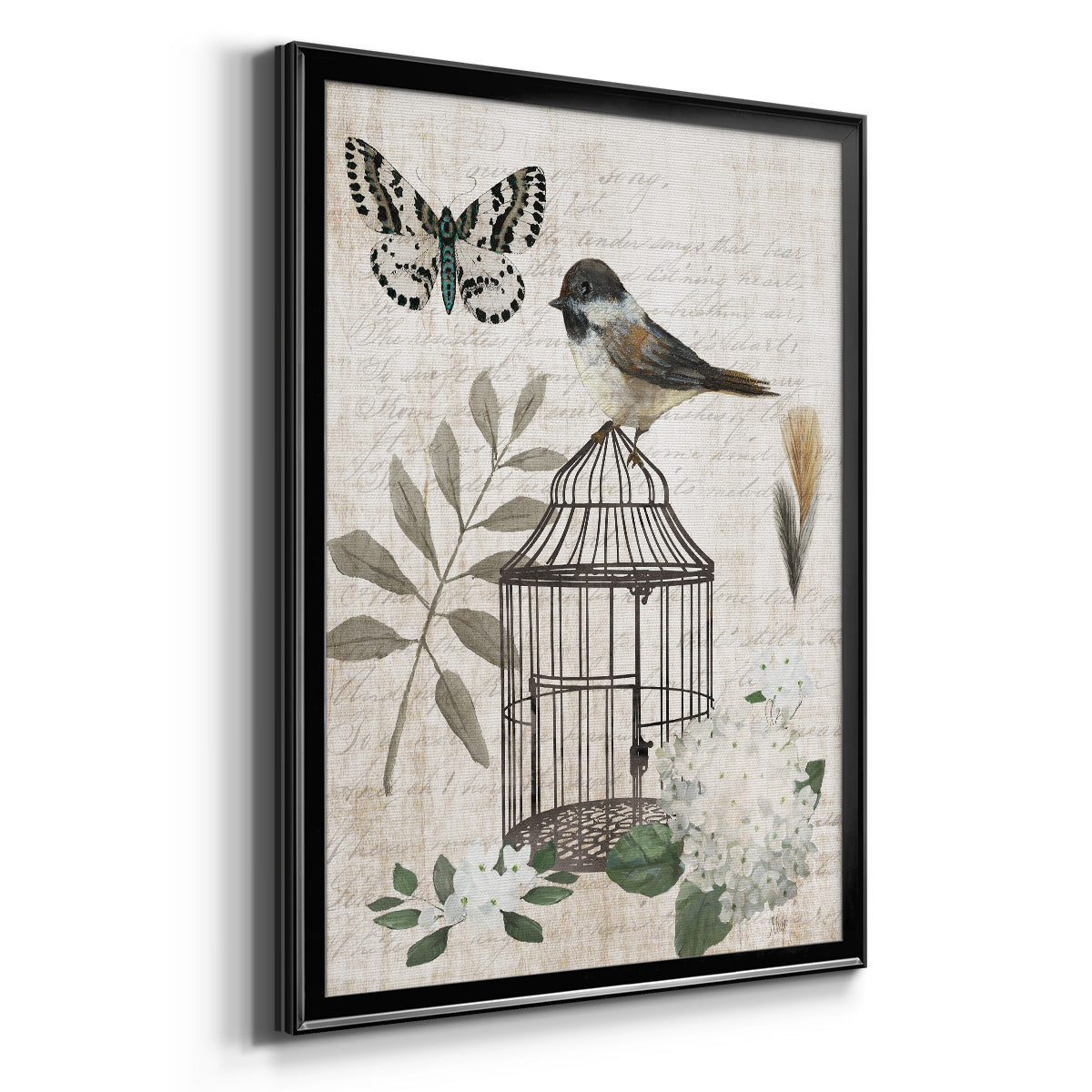 Vintage Menagerie II - Modern Framed Canvas Print