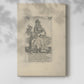Canvas art print of a classical figure with etched lines and simple composition with a soft shadow on a white background.
