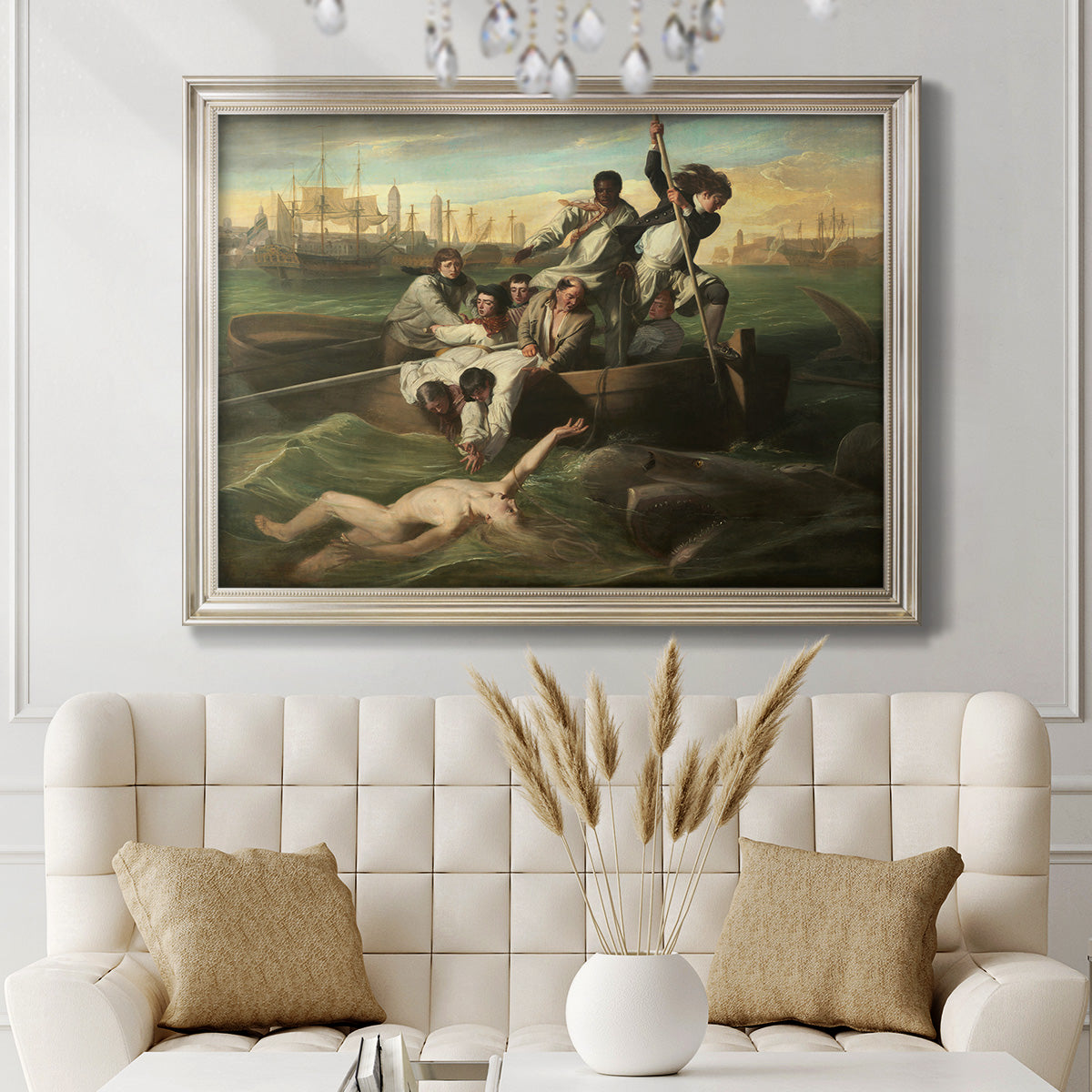 Watson and the Shark - Ornate Framed Canvas Print