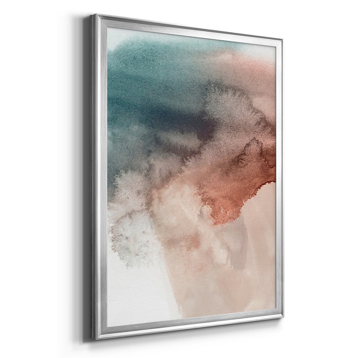 Red Ochre Abstract III - Modern Framed Canvas Print