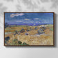 Wheat Field with Reaper, Auvers, 1888 - Floater Framed Canvas Print