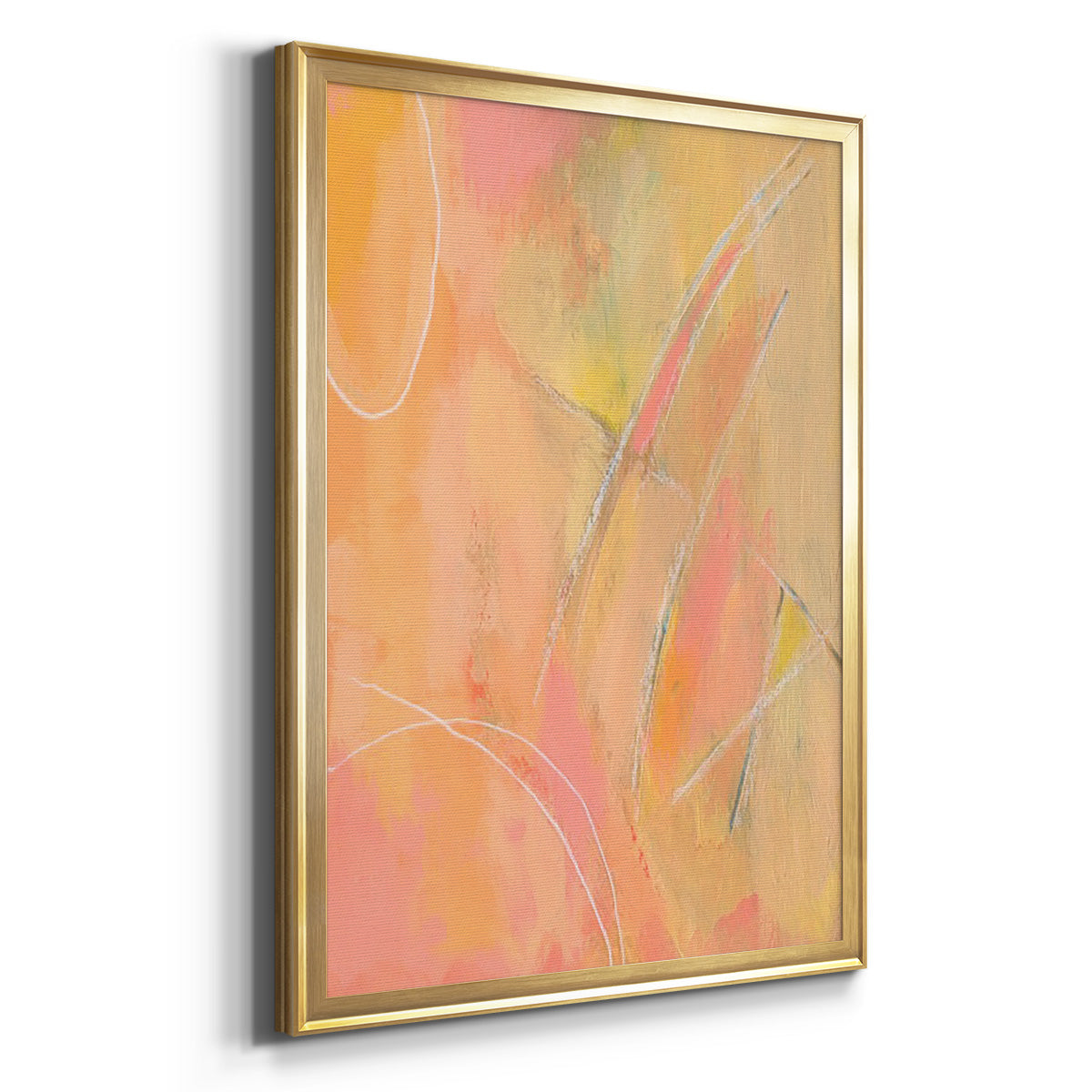 Peach Bliss III - Modern Framed Canvas Print