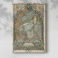 Canvas art print of a stylized female figure with intricate patterns and soft tones with a soft shadow on a white background.