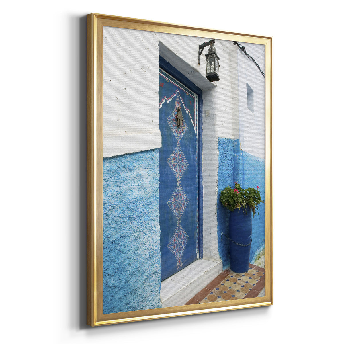 Morocco Door - Modern Framed Canvas Print