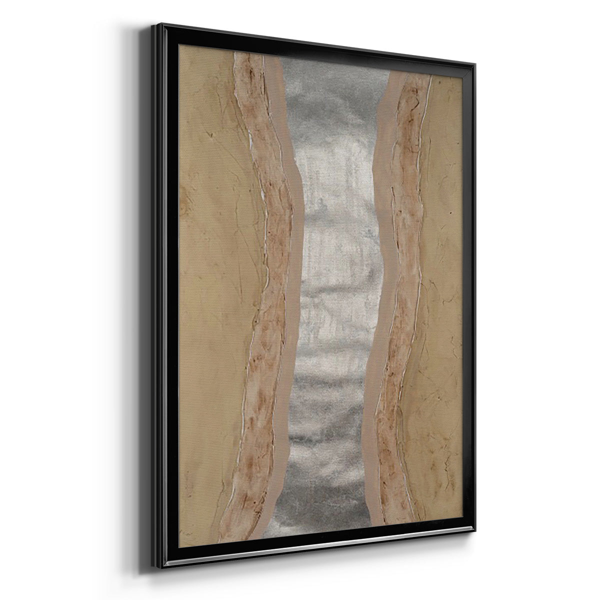 Silver Lake II - Modern Framed Canvas Print
