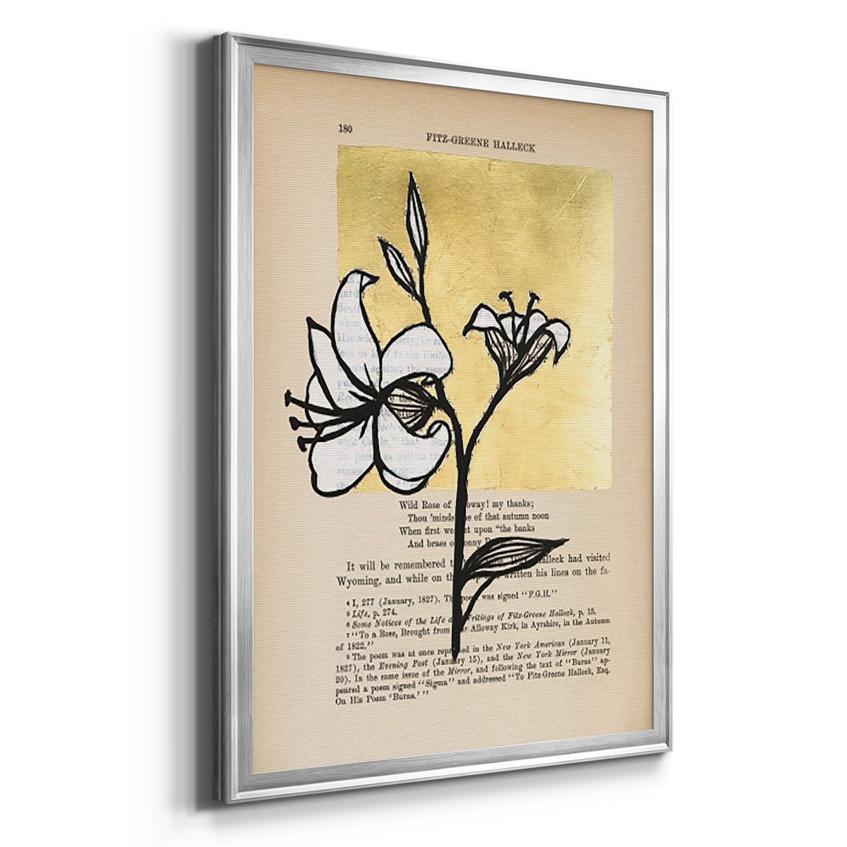 Floral Diary IV - Modern Framed Canvas Print