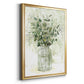 Delicate Greenery II - Modern Framed Canvas Print