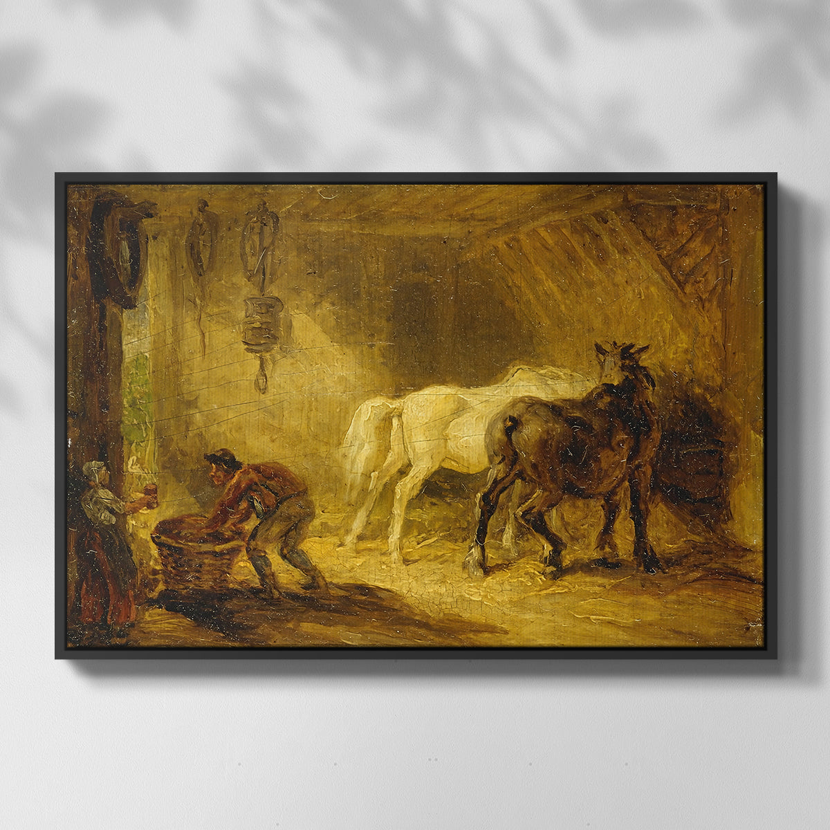 Heath Ewe and Lambs, 1810 - Floater Framed Canvas Print
