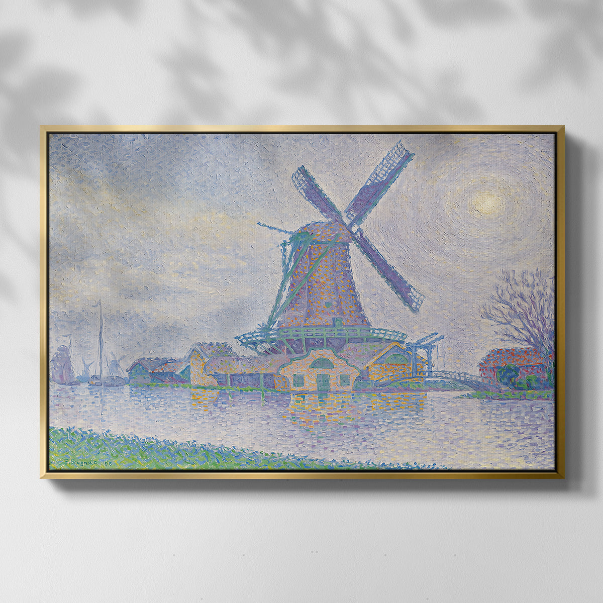 Mill of Edam (Moulin d'Edam), 1896 - Floater Framed Canvas Print
