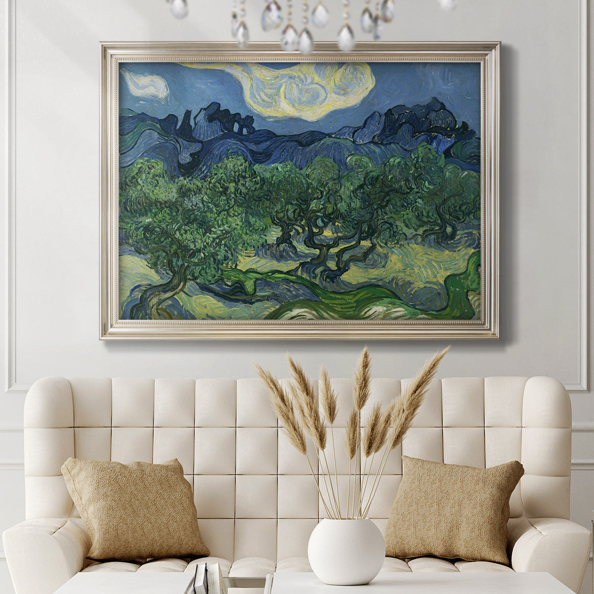 Olive Trees - Ornate Framed Canvas Print