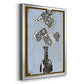 Graphic Flowers in Vase III - Modern Framed Canvas Print