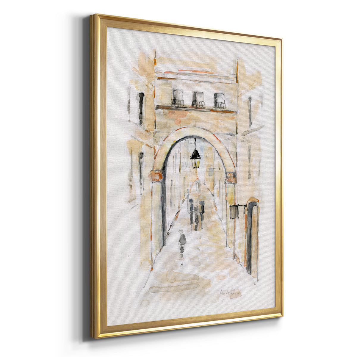 Venice Market Day I - Modern Framed Canvas Print