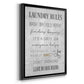 Neutral Laundry Rules - Modern Framed Canvas Print
