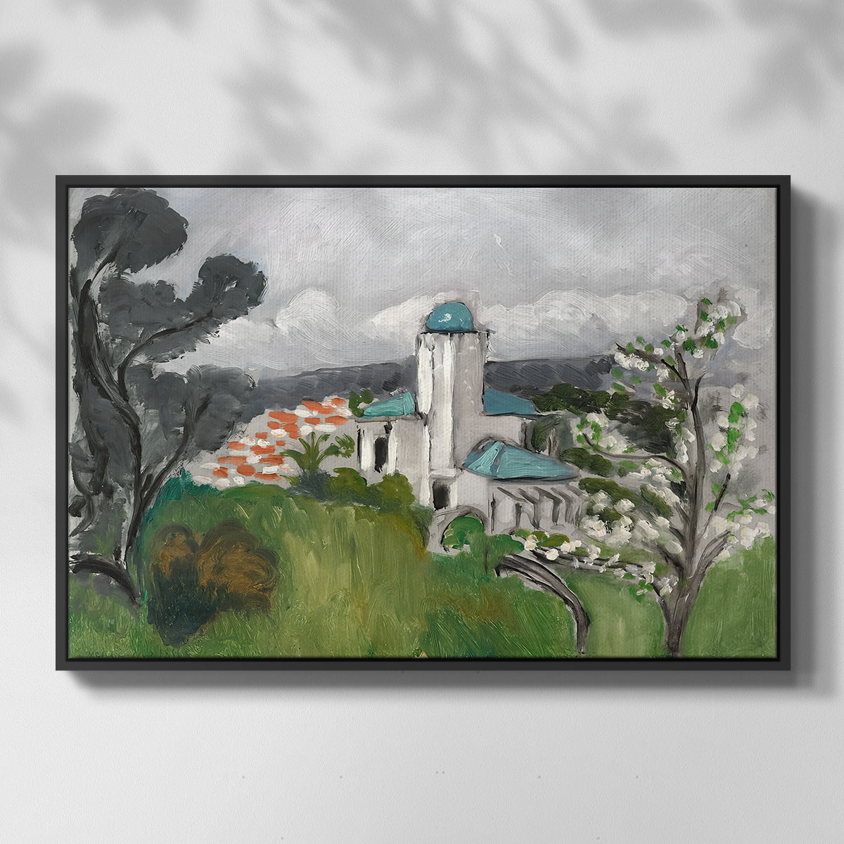 The Blue Villa (La Villa Bleue), c. 1918 - Floater Framed Canvas Print