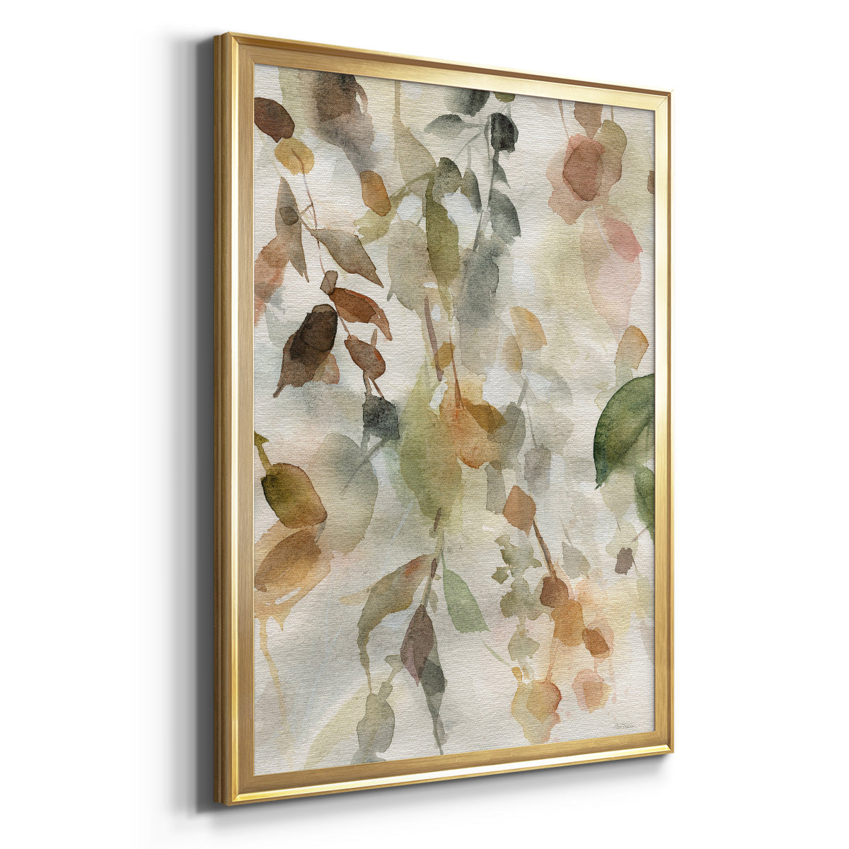 Cascading Nature II - Modern Framed Canvas Print