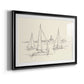 Coastal Contour Sketch II - Modern Framed Art Print