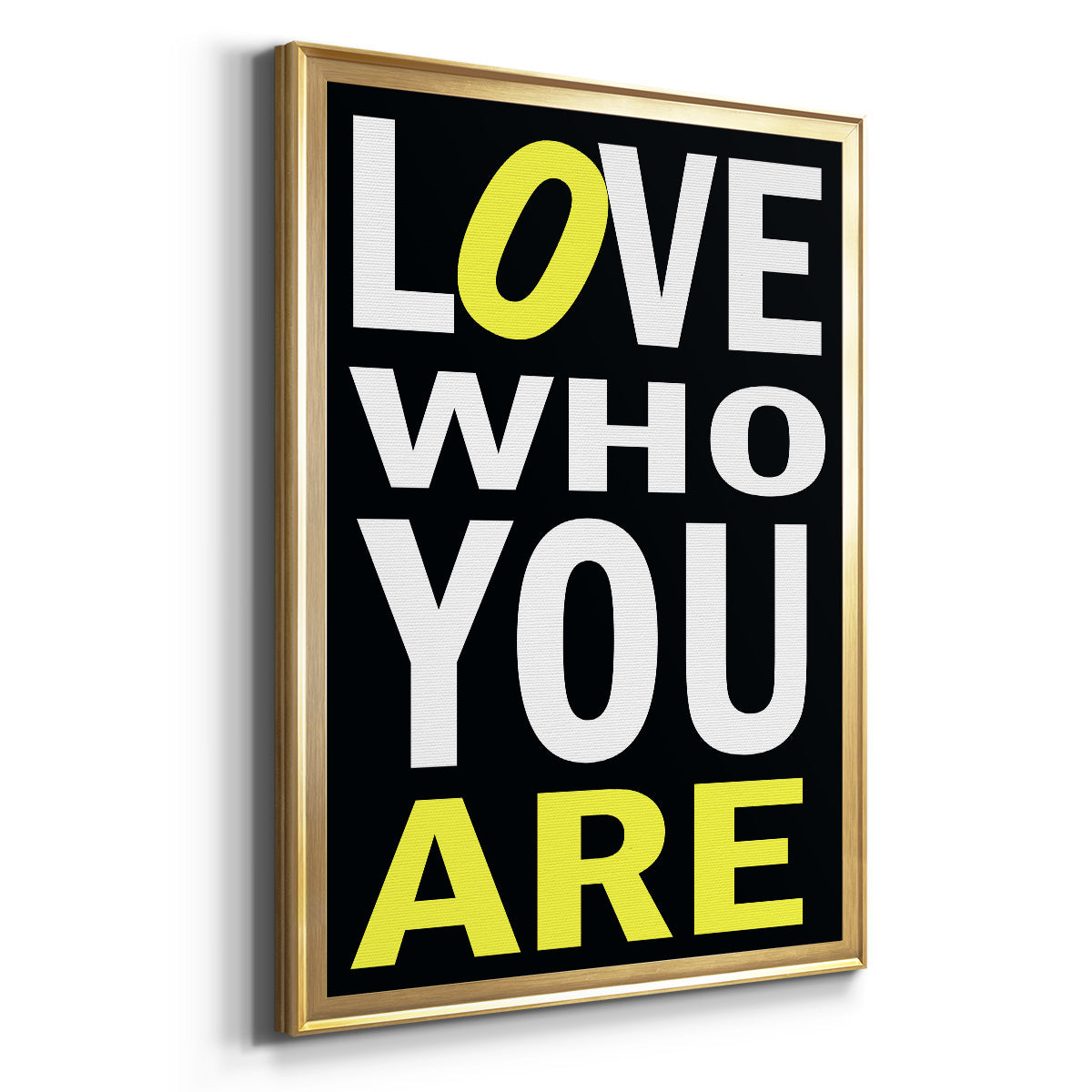 Love Who You Are - Modern Framed Canvas Print