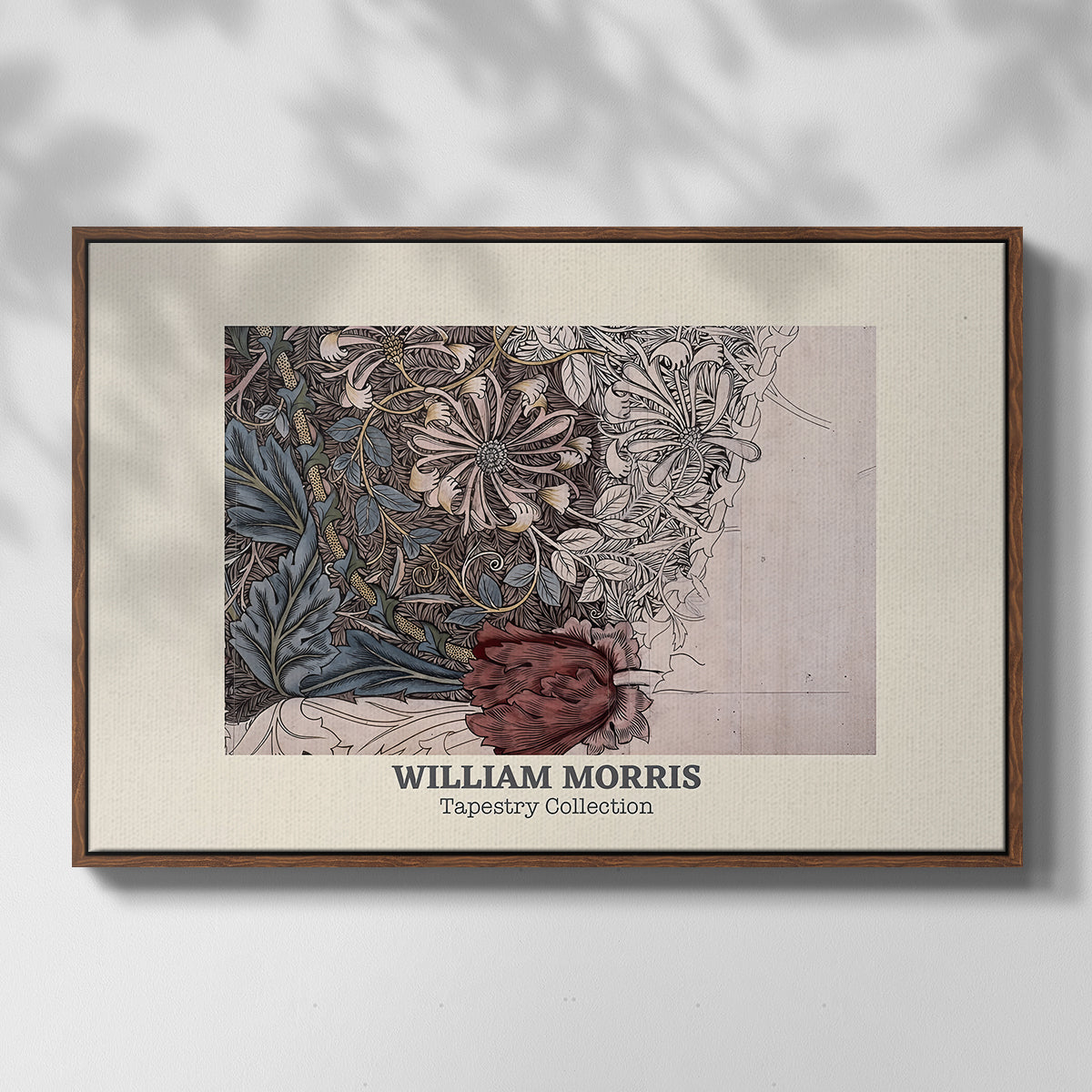 Honeysuckle (Tapestry Collection), 1874 - Floater Framed Canvas Print