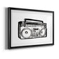 Boombox Sketch Premium Framed Print - Ready to Hang