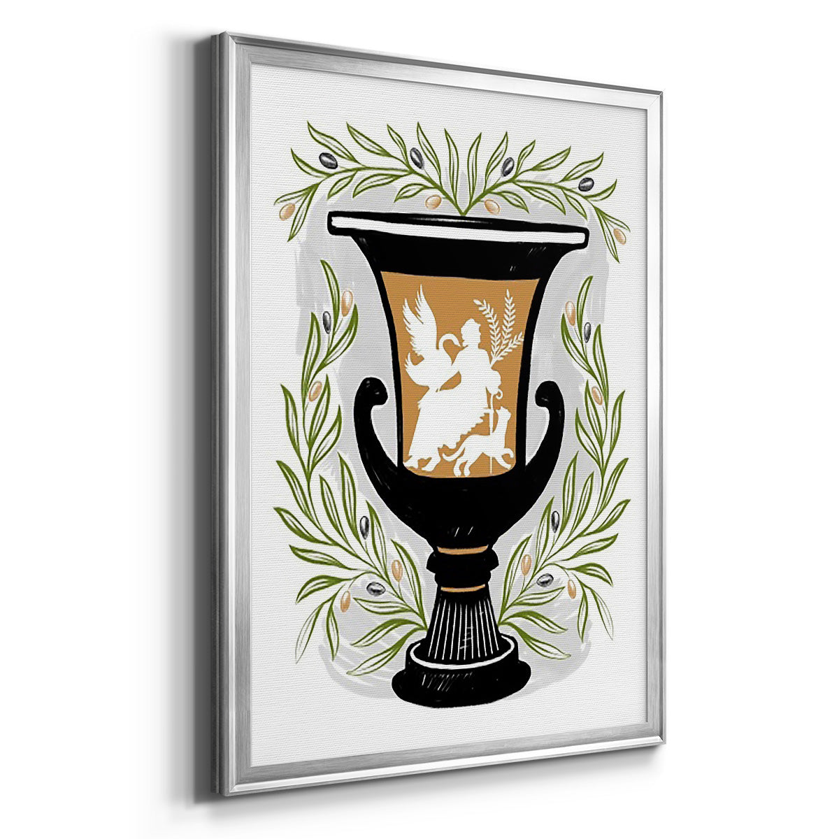 Greek Vases I - Modern Framed Canvas Print
