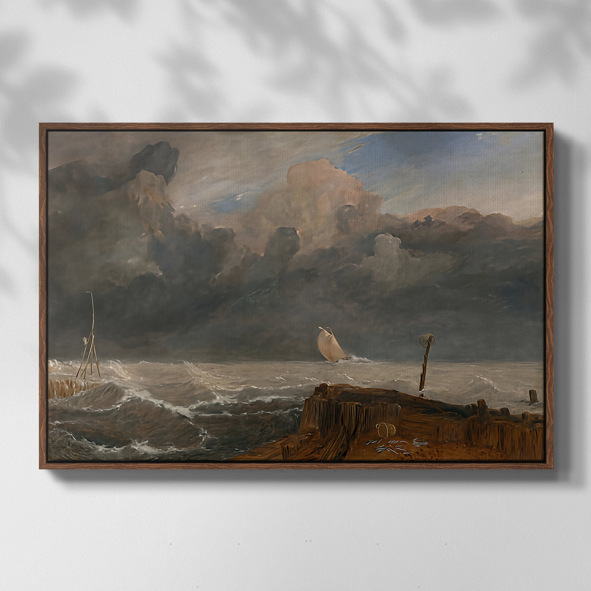 Port Ruysdael, 1827 - Floater Framed Canvas Print