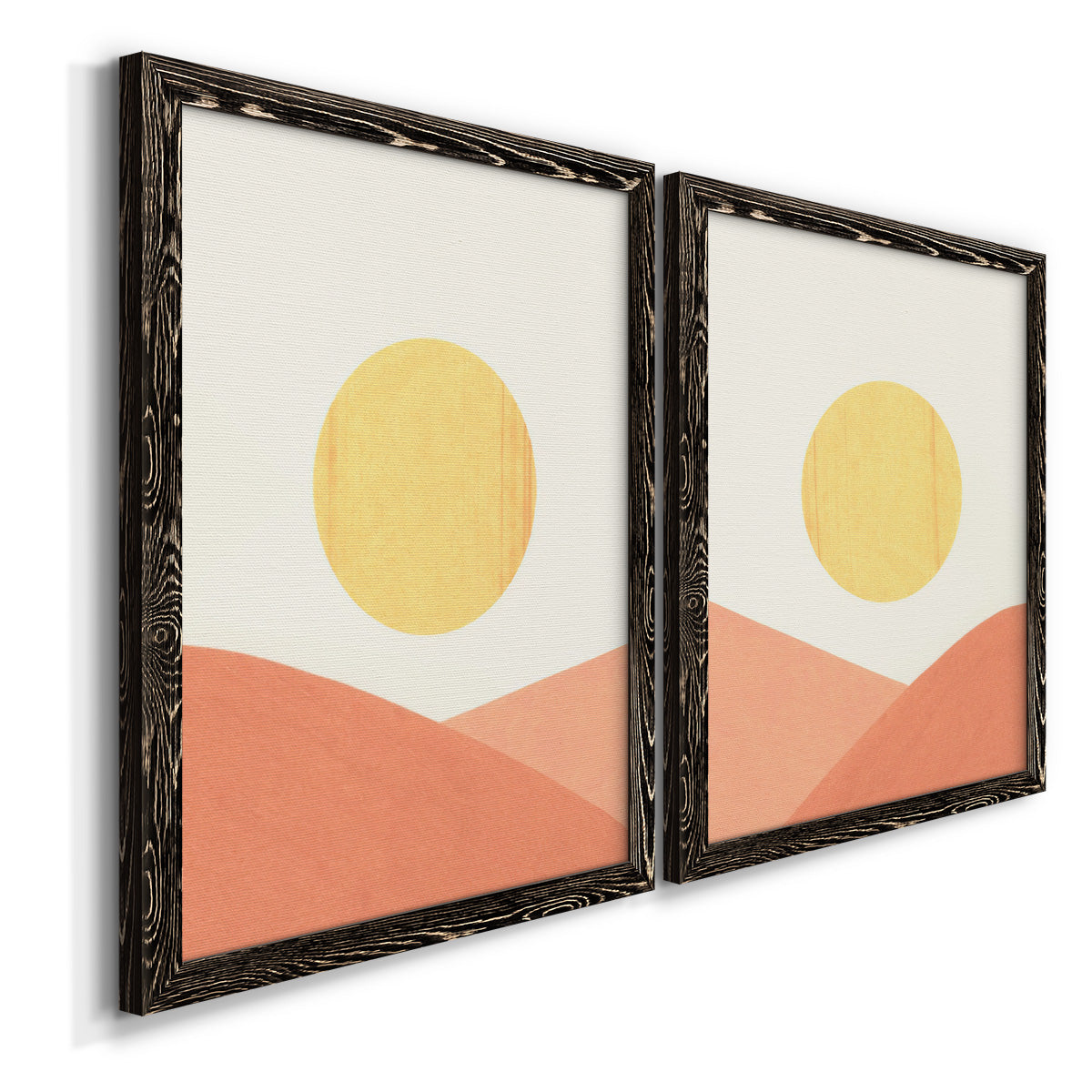 Simple Boho Sun I - Premium Framed Canvas 2 Piece Set - Ready to Hang